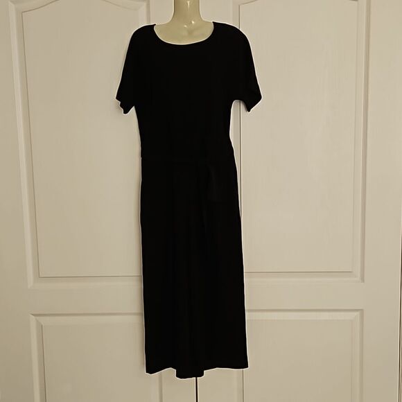 RW&CO Women's Cutout Back Tie Waist Wide Leg Jumpsuit Size 4 Black - Picture 1 of 16